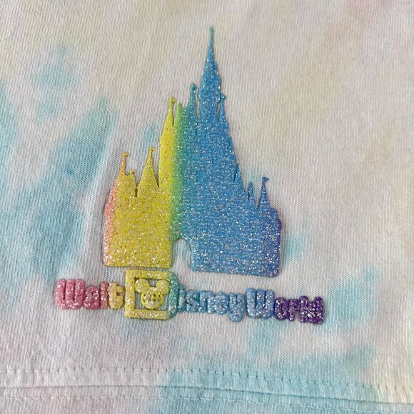 Disney Parks Spirit Jersey Girl's L Pastel Tye Dye w/ Puffy Lettering Logos - Picture 4 of 16